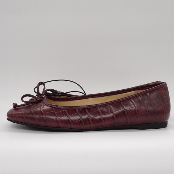 Liz Claiborne Women's Flushing Slip-On Shoe Wine Croc Memory Foam 6M - Picture 1 of 4